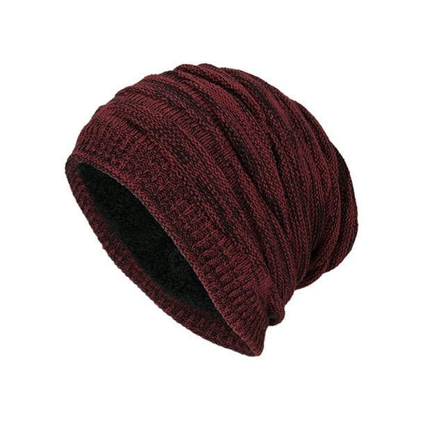 Winter Baggy Slouchy Knitted Warm Beanie Hat Ski Skull Fleece Cap Mens Womens